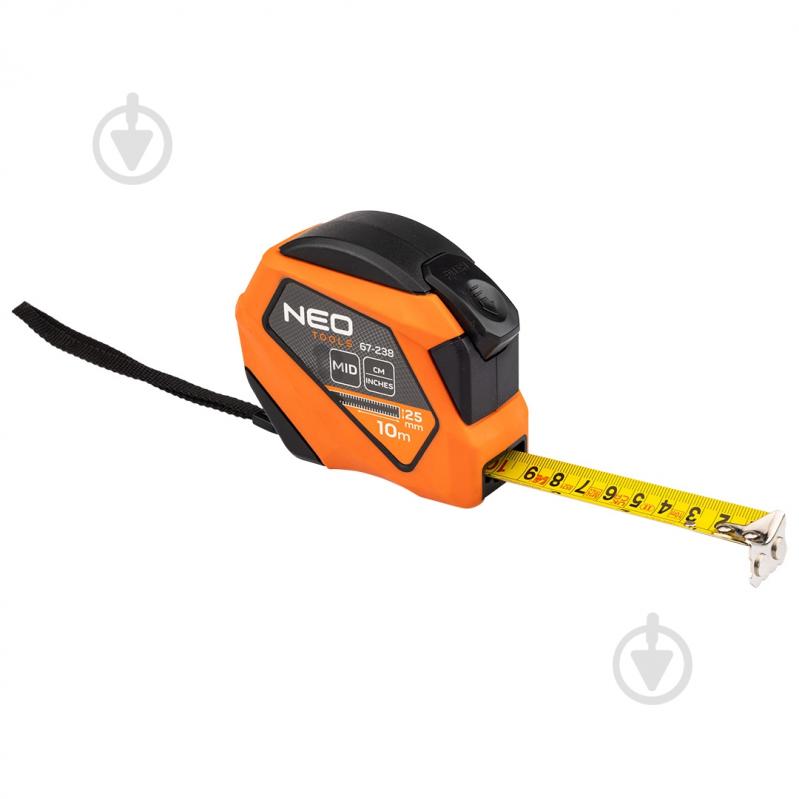Рулетка NEO tools 67-238 10 м x 25 мм - фото 1 Рулетка NEO tools 67-238 10 м x 25 мм - фото 1