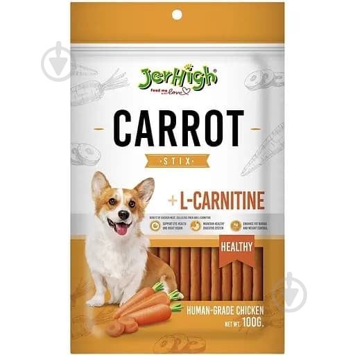Лакомство JerHigh морковь + L-карнитин 100 г - фото 1