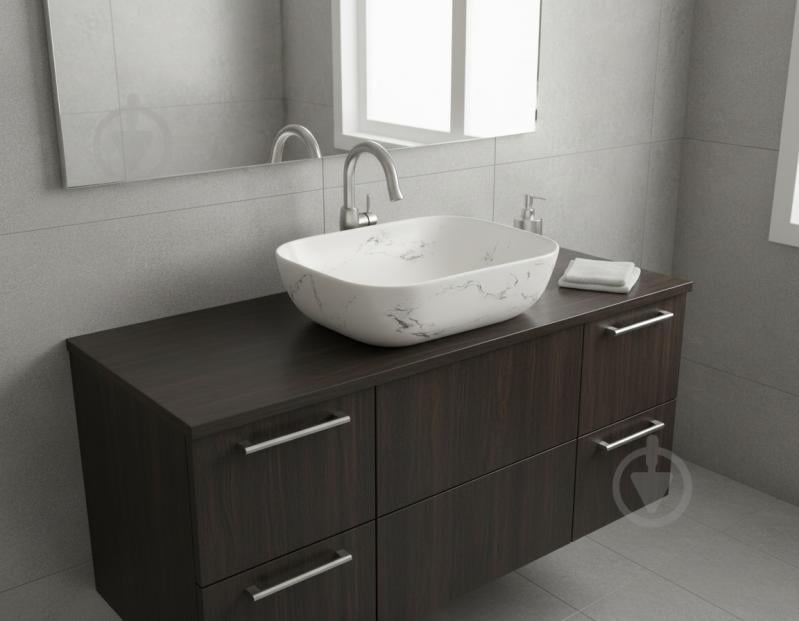 Умывальник Mixxen Thomas белый-мрамор 45,5x32x13,5см MXWE0823CU - фото 3 Умывальник Mixxen Thomas белый-мрамор 45,5x32x13,5см MXWE0823CU - фото 3