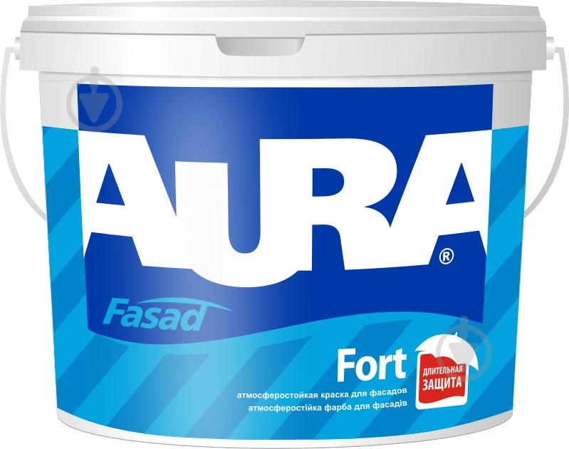 Краска акрилатная водоэмульсионная Aura® Fasad Fort мат белый 1 л - фото 1