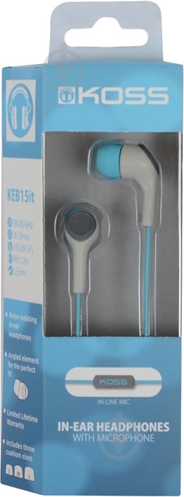 Гарнитура Koss KEB15i teal - фото 2