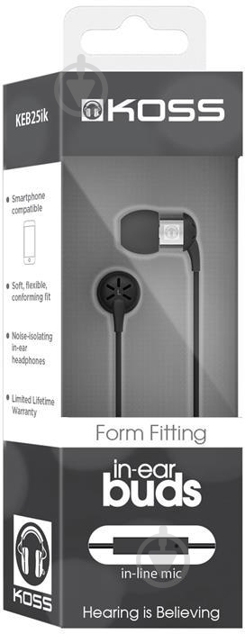 Гарнитура Koss KEB25i black - фото 2 Гарнитура Koss KEB25i black - фото 2