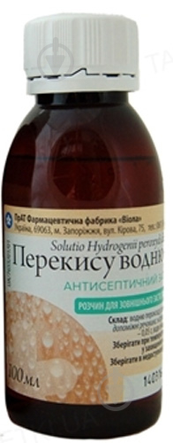 Перекис водню Віола у флаконі полімерному розчин 3% 100 мл - фото 1