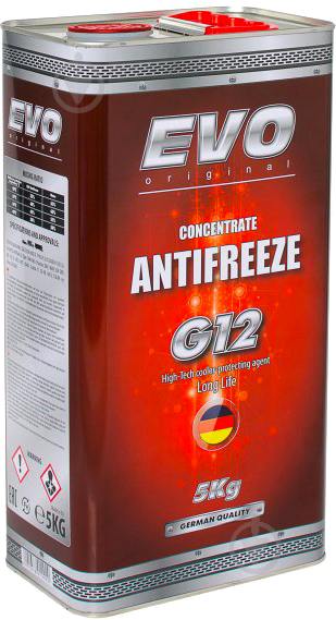 Антифриз EVO Antifreeze G12 Concentrate Red G12RED05KGx3 5 кг красный - фото 1