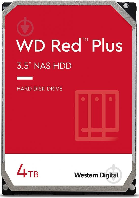 Жорсткий диск Western Digital 4 ТБ 3,5" SATA III (WD40EFPX) red - фото 1