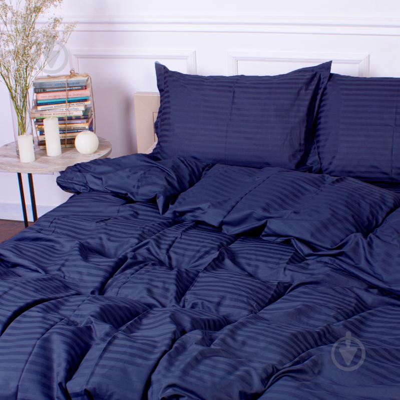 Комплект постельного белья MirSon Satin Stripe 30-0020 Smoky Blue 110х140 см синий - фото 1