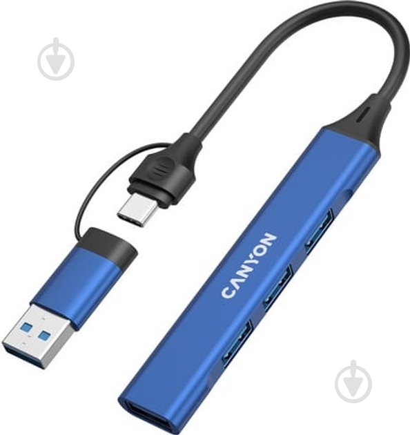 USB-хаб Canyon DS-02 4in1 USB-A/C Blue (CNS-TDS02BL) - фото 2