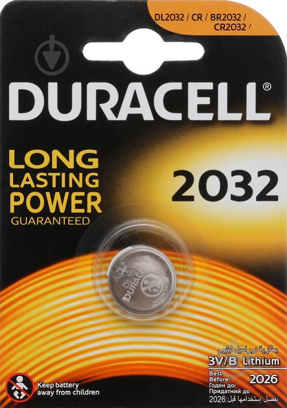 Батарейка Duracell DL2032 DSN CR2032 1 шт. - фото 1