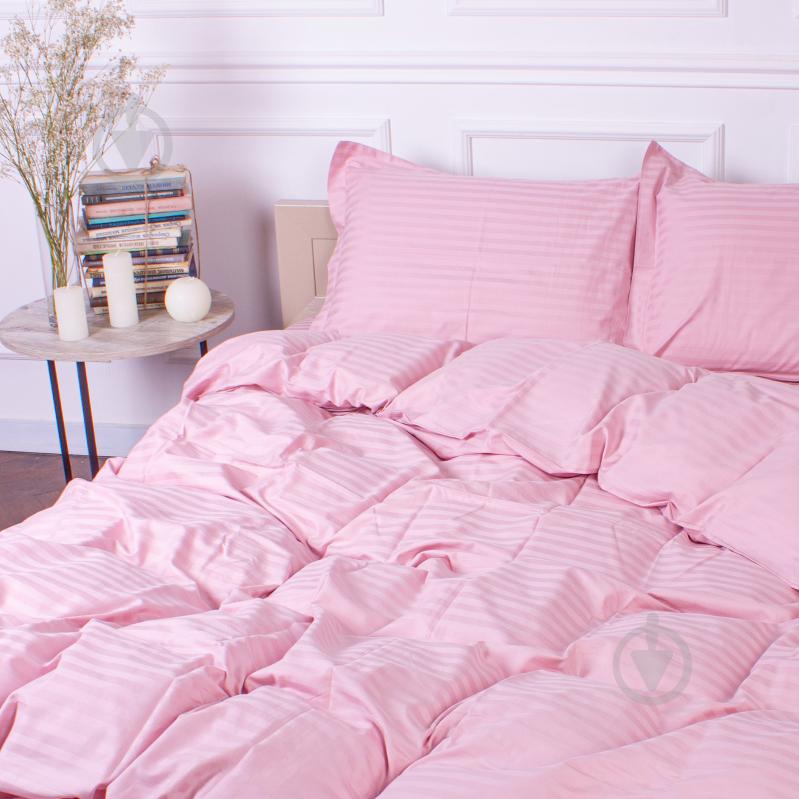 Комплект постільної білизни MirSon Satin Stripe 30-0007 Pink 110х140 см рожевий - фото 1