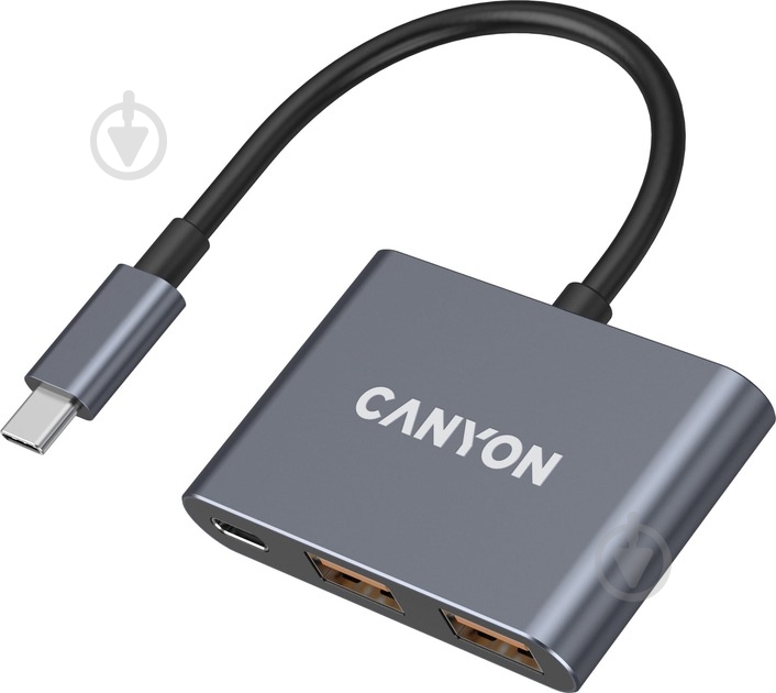 USB-хаб Canyon DS-3 3in1 USB-C Dark Grey (CNS-TDS3) - фото 5 USB-хаб Canyon DS-3 3in1 USB-C Dark Grey (CNS-TDS3) - фото 5