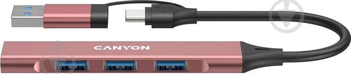 USB-хаб Canyon DS-02 4in1 USB-A/C Pink (CNS-TDS02P) - фото 4