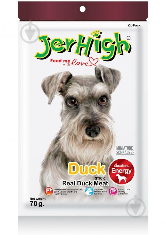 Лакомство JerHigh палочки с курицей и уткой 70 г - фото 1 Лакомство JerHigh палочки с курицей и уткой 70 г - фото 1