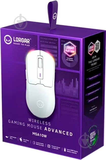 Мышка беспроводная LORGAR MSA10W Wireless Gaming white (LRG-MSA10W-WH) - фото 8 Мышка беспроводная LORGAR MSA10W Wireless Gaming white (LRG-MSA10W-WH) - фото 8
