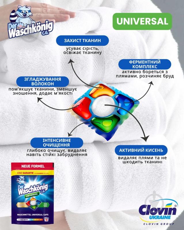 Капсули для машинного прання WASCHKONIG Color 10 шт. - фото 2 Капсули для машинного прання WASCHKONIG Color 10 шт. - фото 2