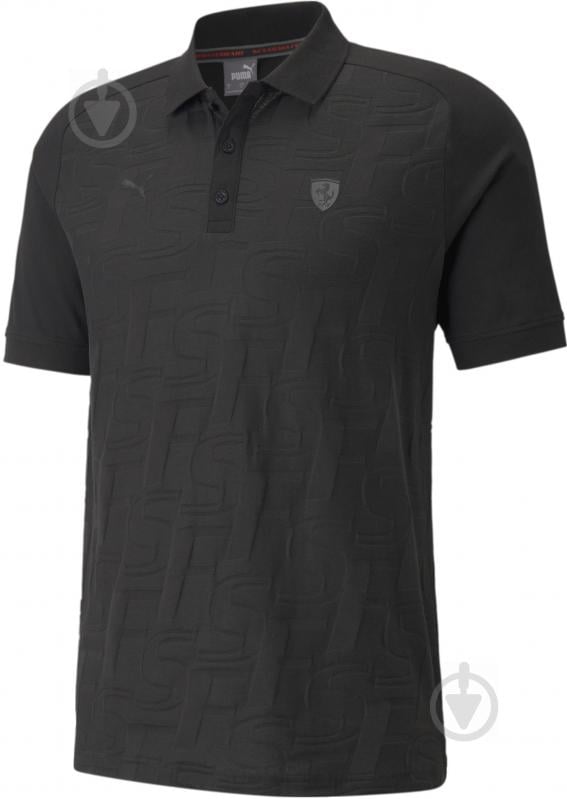 Поло Puma Ferrari Style Jacquard Polo 53177301 р.L черный - фото 1