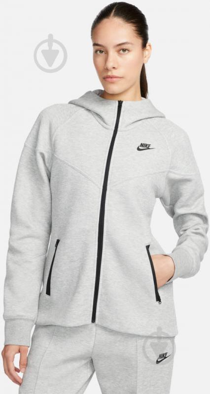 Джемпер Nike W NSW TCH FLC WR FZ HDY FB8338-063 р.2XL-T сірий - фото 1