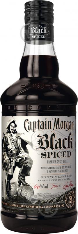Напиток ромовый Captain Morgan Spiced Black 0,7 л - фото 1