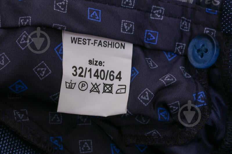 Штани для хлопчиків West-Fashion Батал р.134 синій А801 - фото 8