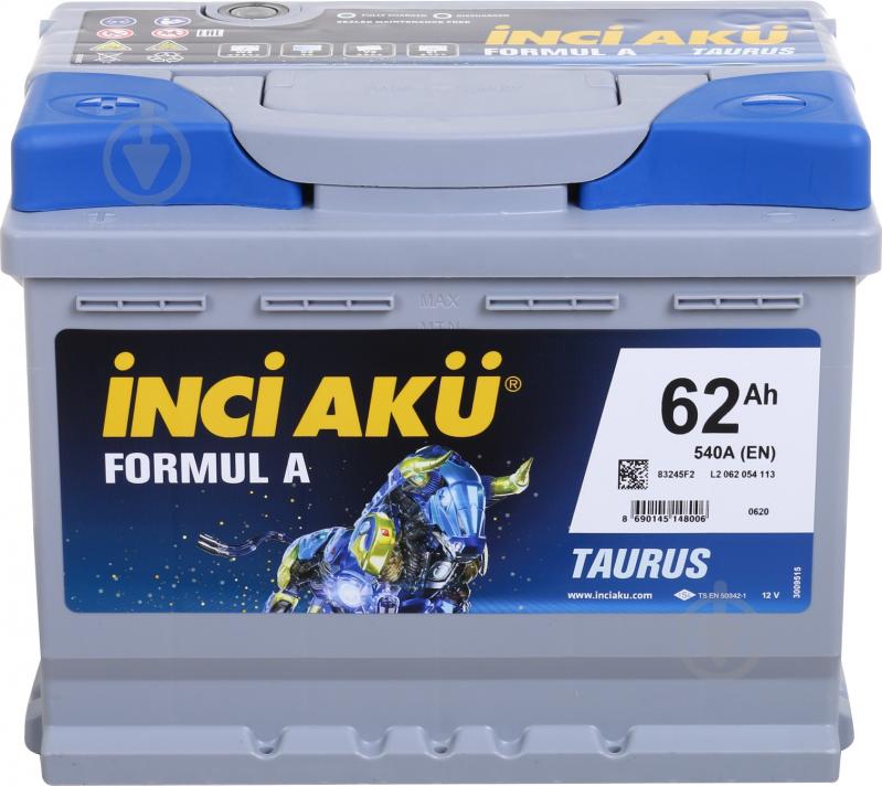 Акумулятор автомобільний INCI Formul A (Taurus) 62Ah 540A 12V L2 062 054 113 «+» ліворуч (L2 062 054 113) - фото 3