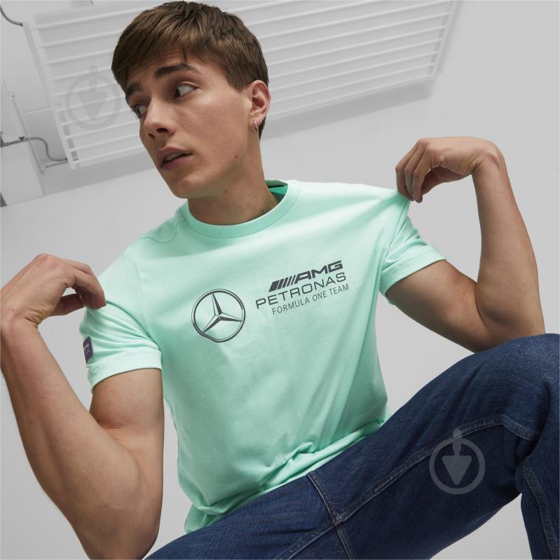 Футболка Puma MAPF1 LOGO TEE 53848208 р.S бірюзовий - фото 4 Футболка Puma MAPF1 LOGO TEE 53848208 р.S бірюзовий - фото 4