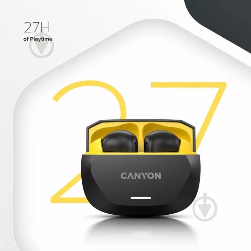 Навушники Canyon Hexagon 7 black/yellow (CNS-TWS7BY) - фото 4