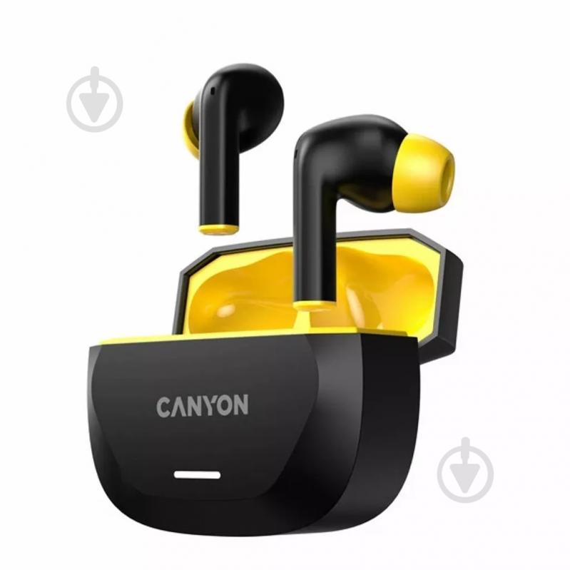 Навушники Canyon Hexagon 7 black/yellow (CNS-TWS7BY) - фото 3