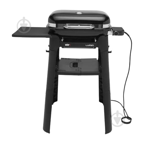 Гриль электрический Weber Lumin Compact 1000 с подставкой, черный - фото 1