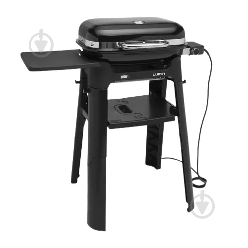 Гриль электрический Weber Lumin Compact 1000 с подставкой, черный - фото 2