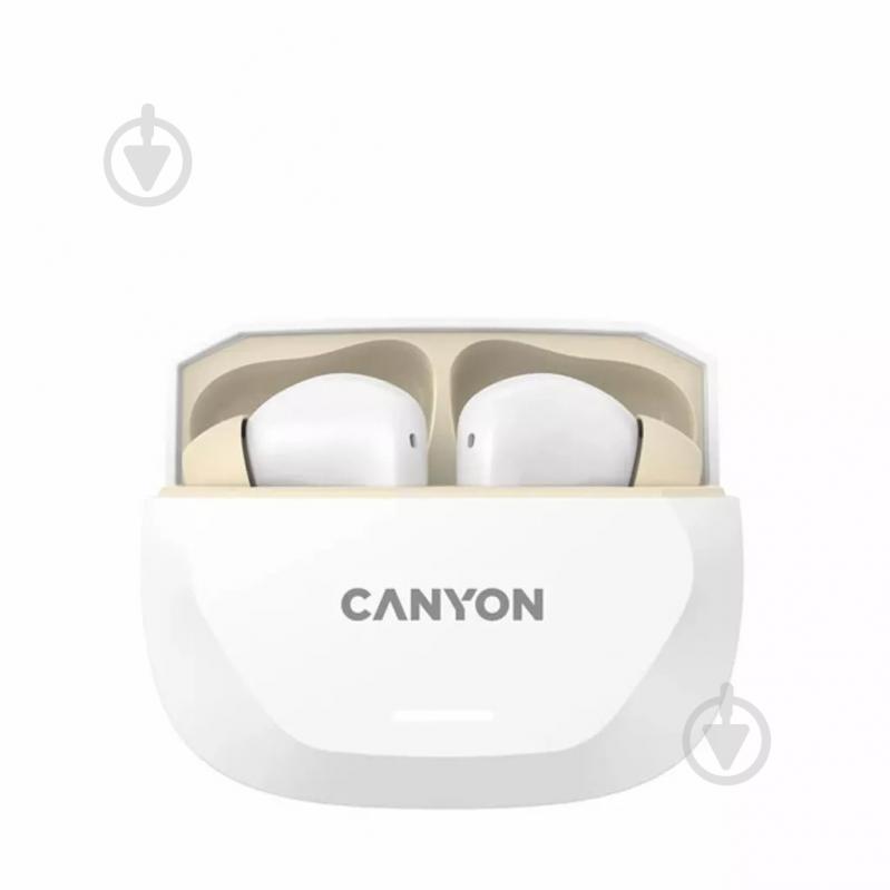 Навушники Canyon Hexagon 7 white/beige (CNS-TWS7WB) - фото 2