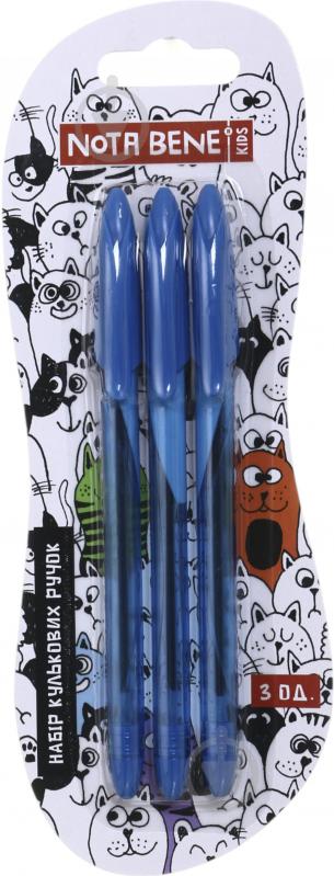 Набор ручек шариковых Nota Bene синих 3 шт. - фото 1 Набор ручек шариковых Nota Bene синих 3 шт. - фото 1