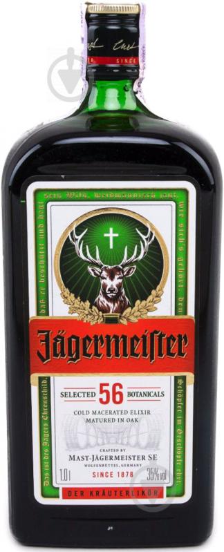 Ликер Jagermeister 35% 1 л - фото 1