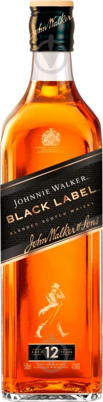 Віскі Johnnie Walker Black label 12 років 0,5 л - фото 1