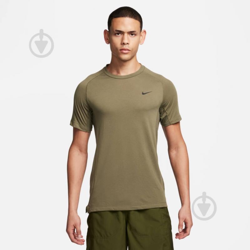 Футболка Nike M NK DF FLEX REP SS TOP FN2979-222 р.XL хаки - фото 1