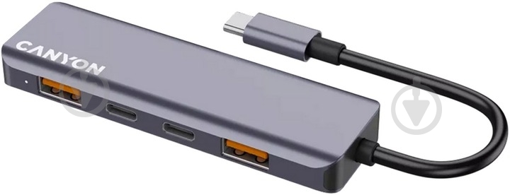 USB-хаб Canyon DS-18 5in1 USB-C Grey (CNS-TDS18) - фото 3 USB-хаб Canyon DS-18 5in1 USB-C Grey (CNS-TDS18) - фото 3