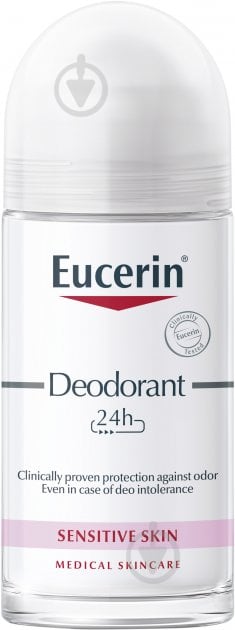 Антиперспирант унисекс Eucerin Deo 24 часа защиты для гиперчувствительной кожи 50 мл - фото 1