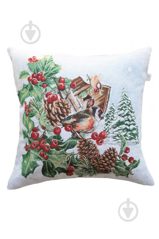 Подушка гобеленовая Птичка SQUIRREL 45x45 см Прованс - фото 1