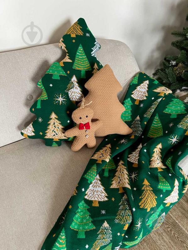 Плед в'язаний "Ялиночка" зелений 130x170 см Прованс - фото 10 Плед в'язаний "Ялиночка" зелений 130x170 см Прованс - фото 10