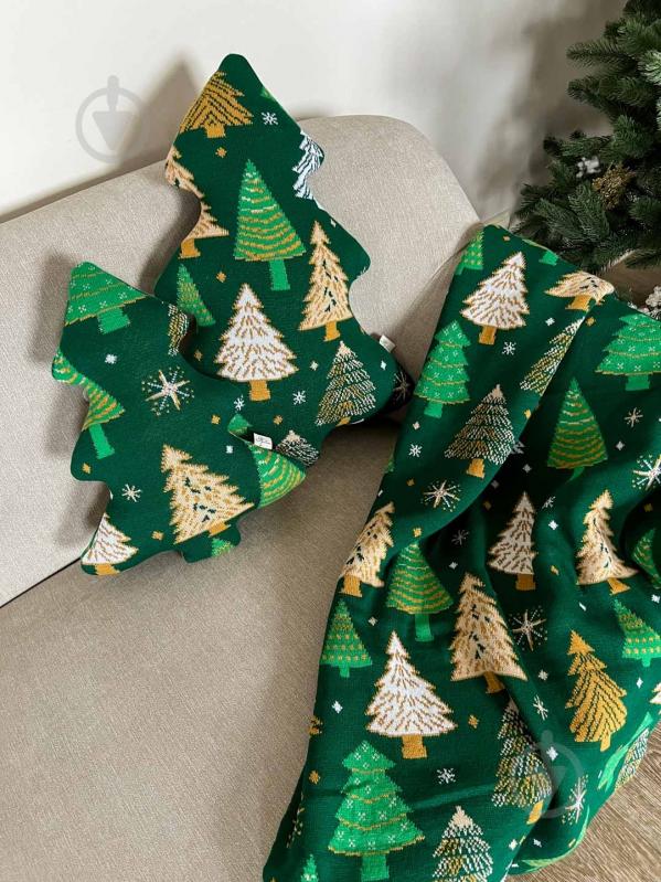 Плед в'язаний "Ялиночка" зелений 130x170 см Прованс - фото 9 Плед в'язаний "Ялиночка" зелений 130x170 см Прованс - фото 9