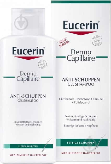 Шампунь-гель Eucerin DermoCapillaire проти лупи для жирної шкіри голови 250 мл - фото 1