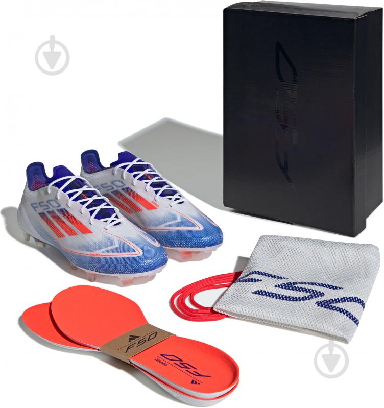 Бутсы Adidas F50 ELITE FG IF8818 р.40 2/3 белый - фото 11