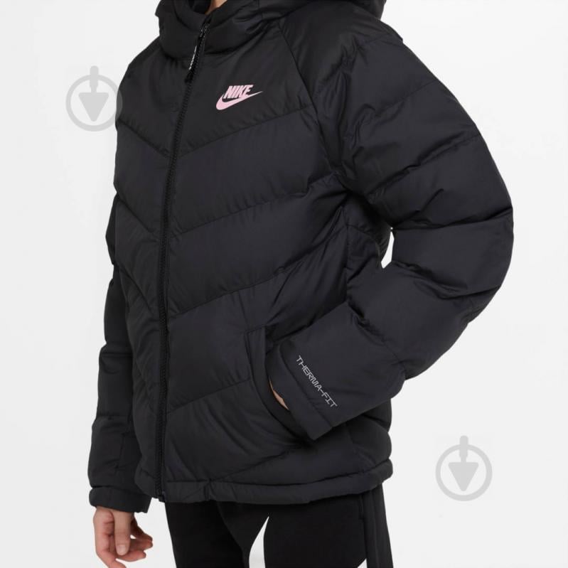 Куртка для дівчаток зимова Nike U NSW SYNTHETIC FILL JACKET CU9157-015 чорна - фото 4