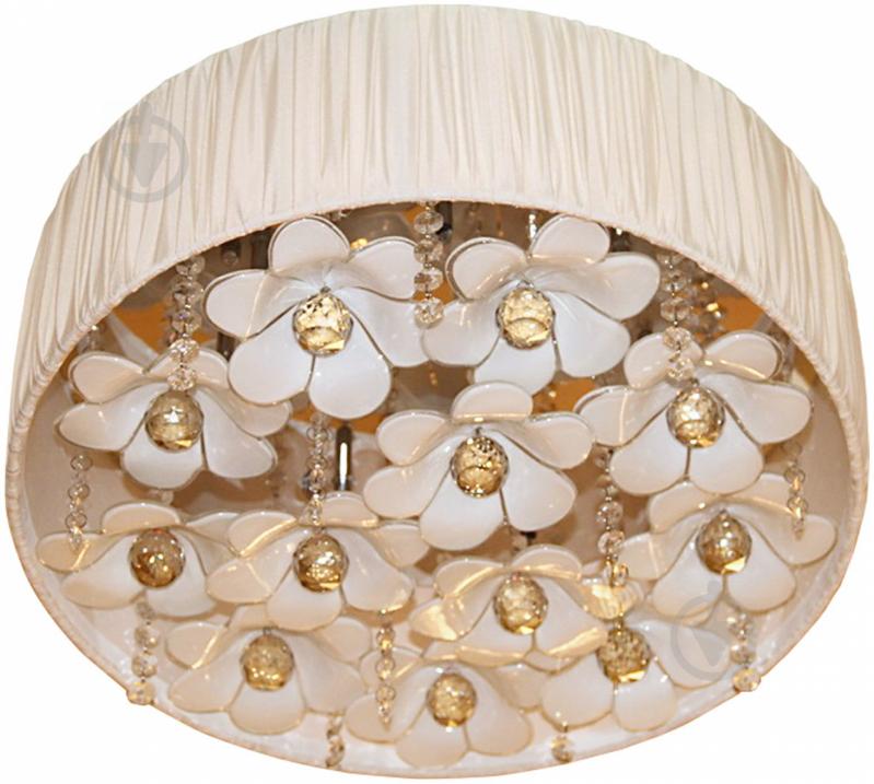 Люстра стельова Crystal Lux 7xG9 кремовий Bouquet/PL/45/WH/450 - фото 1