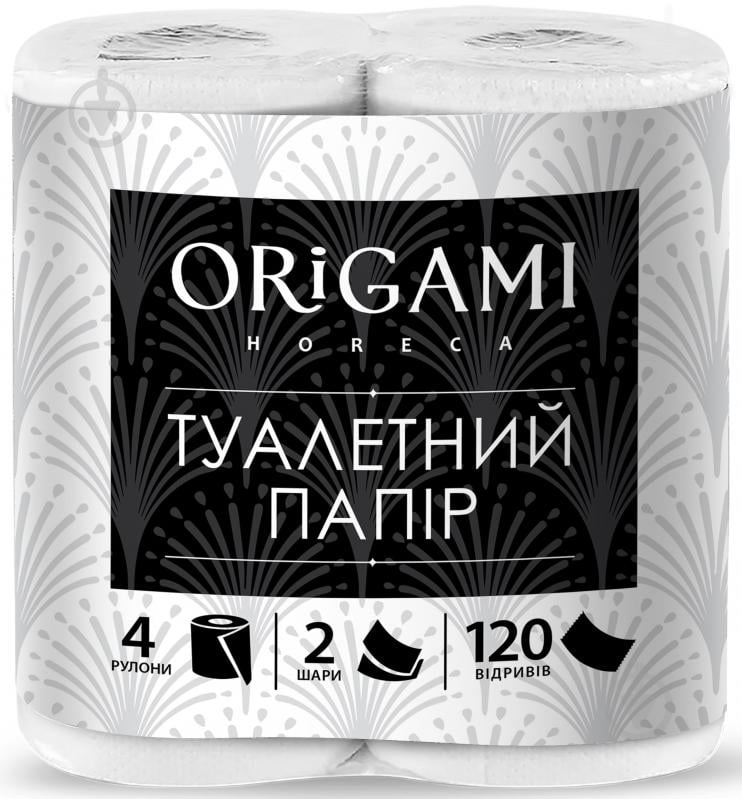 Туалетний папір ORIGAMI білий двошаровий 4 шт. - фото 1