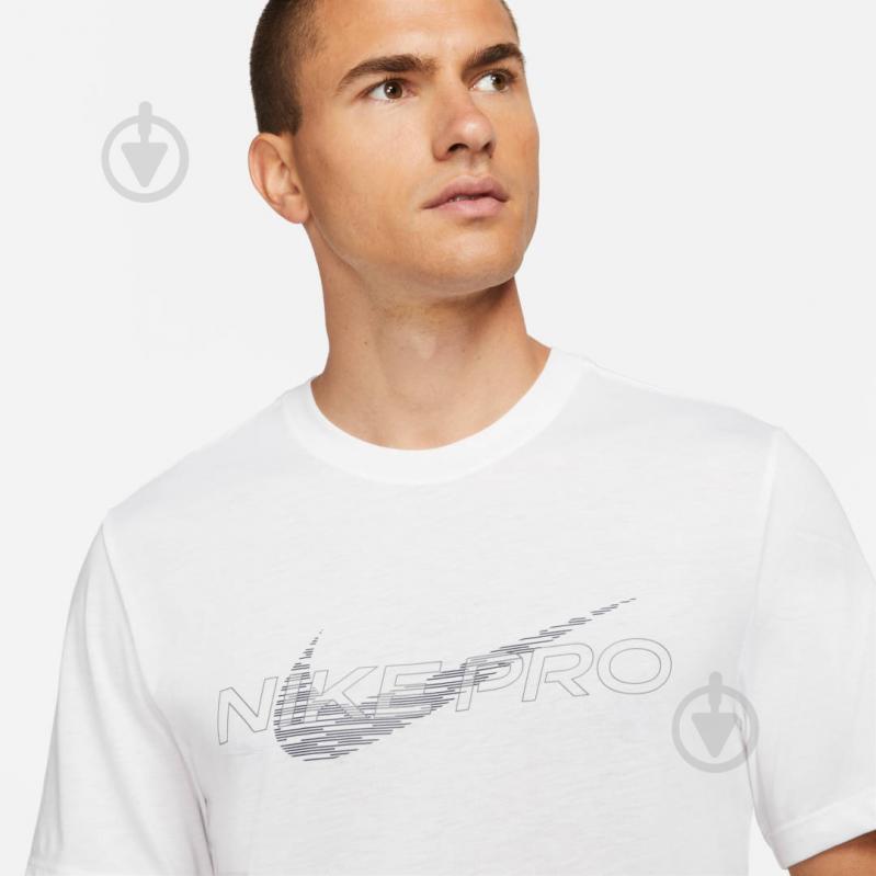 Футболка Nike M NK DF TEE DB NK PRO DD6883-100 р.M белый - фото 4