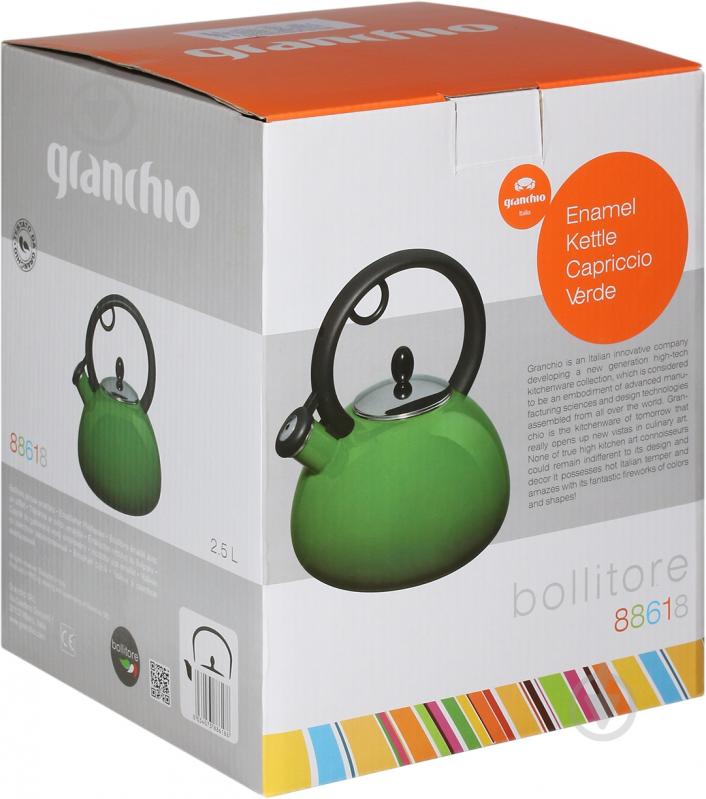 Чайник Granchio Capriccio Verde Bollitore 2,5 л - фото 3 Чайник Granchio Capriccio Verde Bollitore 2,5 л - фото 3