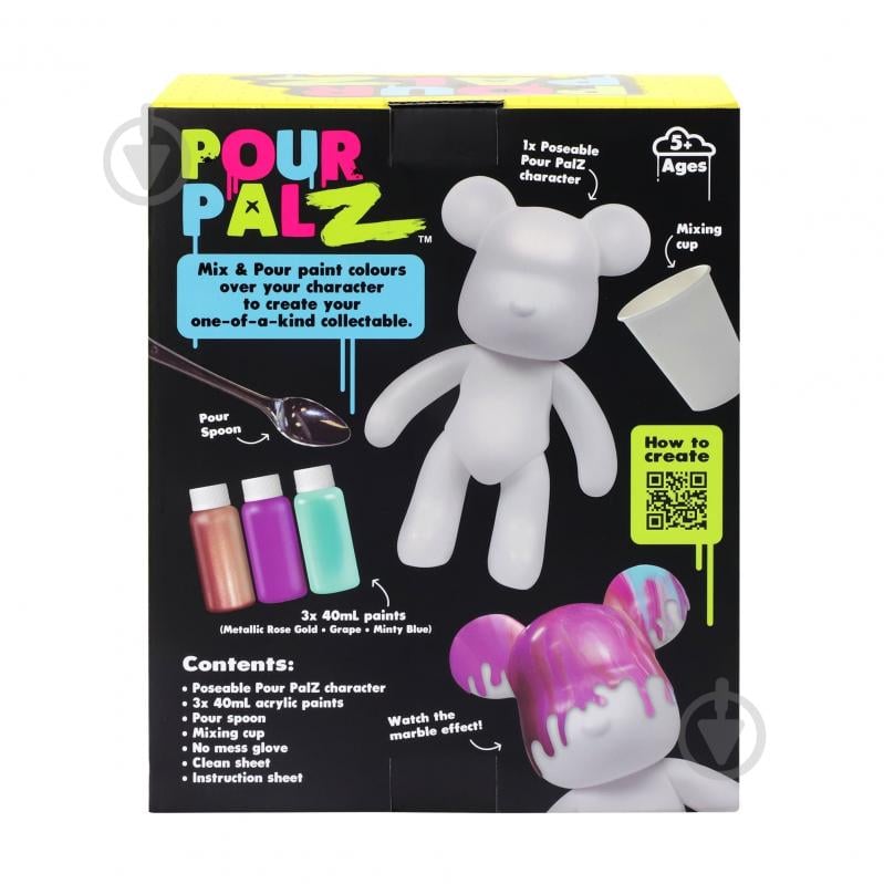 Набір для творчості ToyMonster Pour Palz Флюїд Арт Ведмедик Баблгам Поп S2 GS-G25030 - фото 2