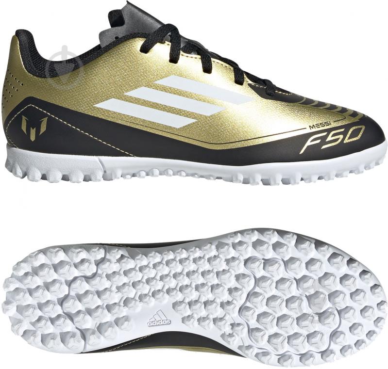 Сороконожки Adidas F50 CLUB TF J MESSI IG9297 р.35,5 желтый - фото 9