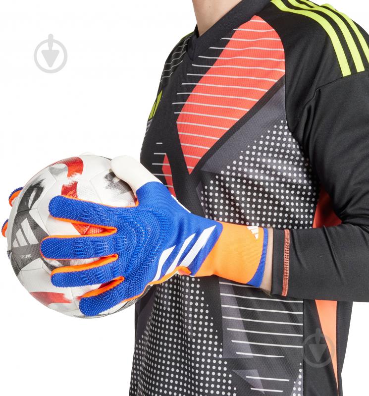 Вратарские перчатки Adidas PREDATOR PRO IS7587 6 синий - фото 7