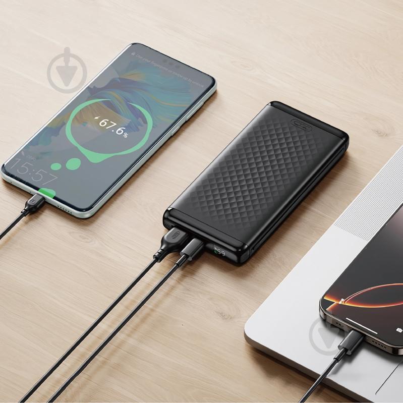 Повербанк Xo PB308 10000 mAh black (PB308.black) - фото 2