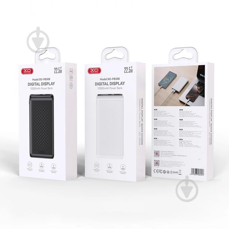 Повербанк Xo PB308 10000 mAh black (PB308.black) - фото 4